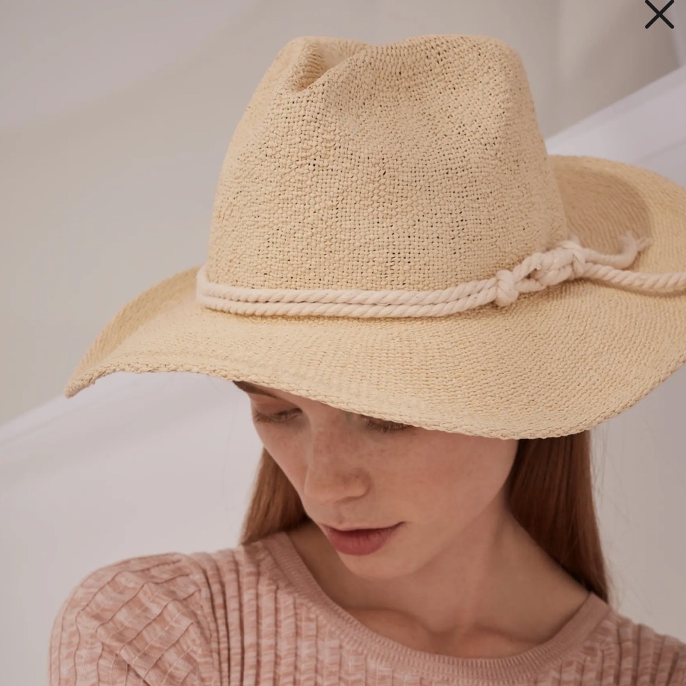 Brixton Beige Straw Hat with Rope Accent